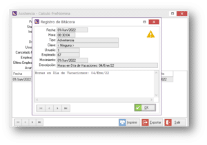 Advertencia de asistencia