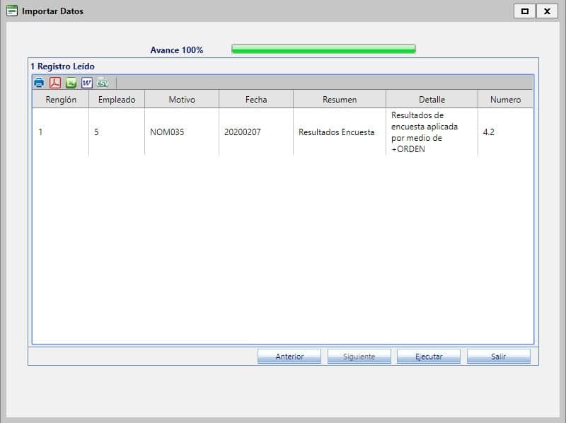 datos a importar que están dentro de nuestro archivo