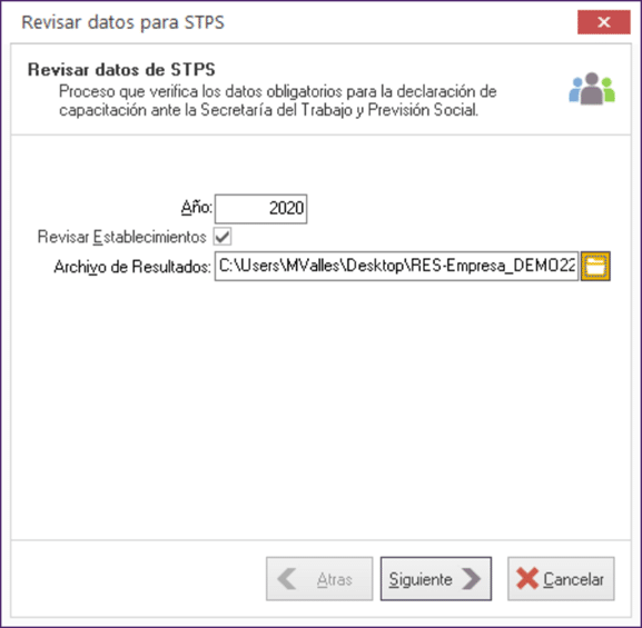 Revisar Datos para STPS
