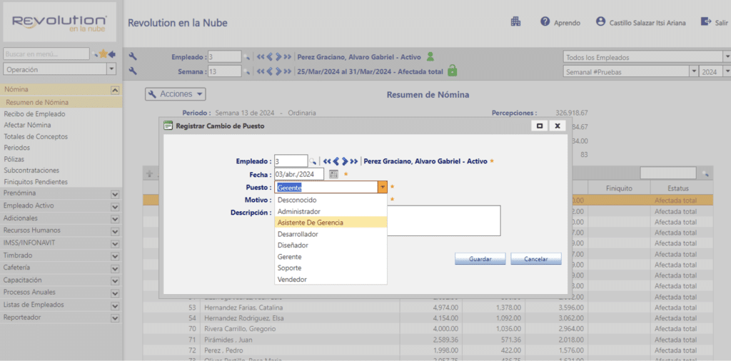 Ejemplo de Completa la Acción