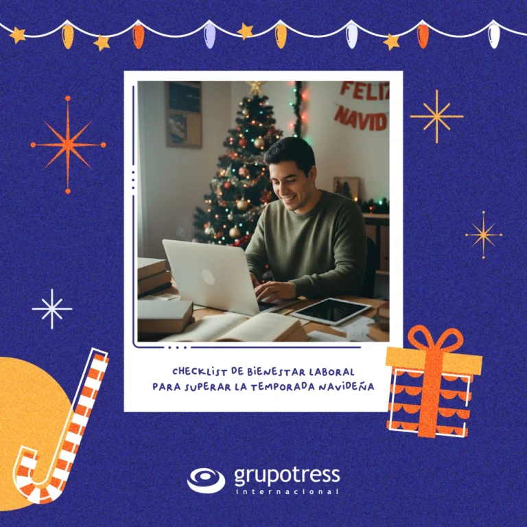 Supera el estrés de fin de año con este checklist de bienestar laboral para gestionar la carga de trabajo y las fiestas.